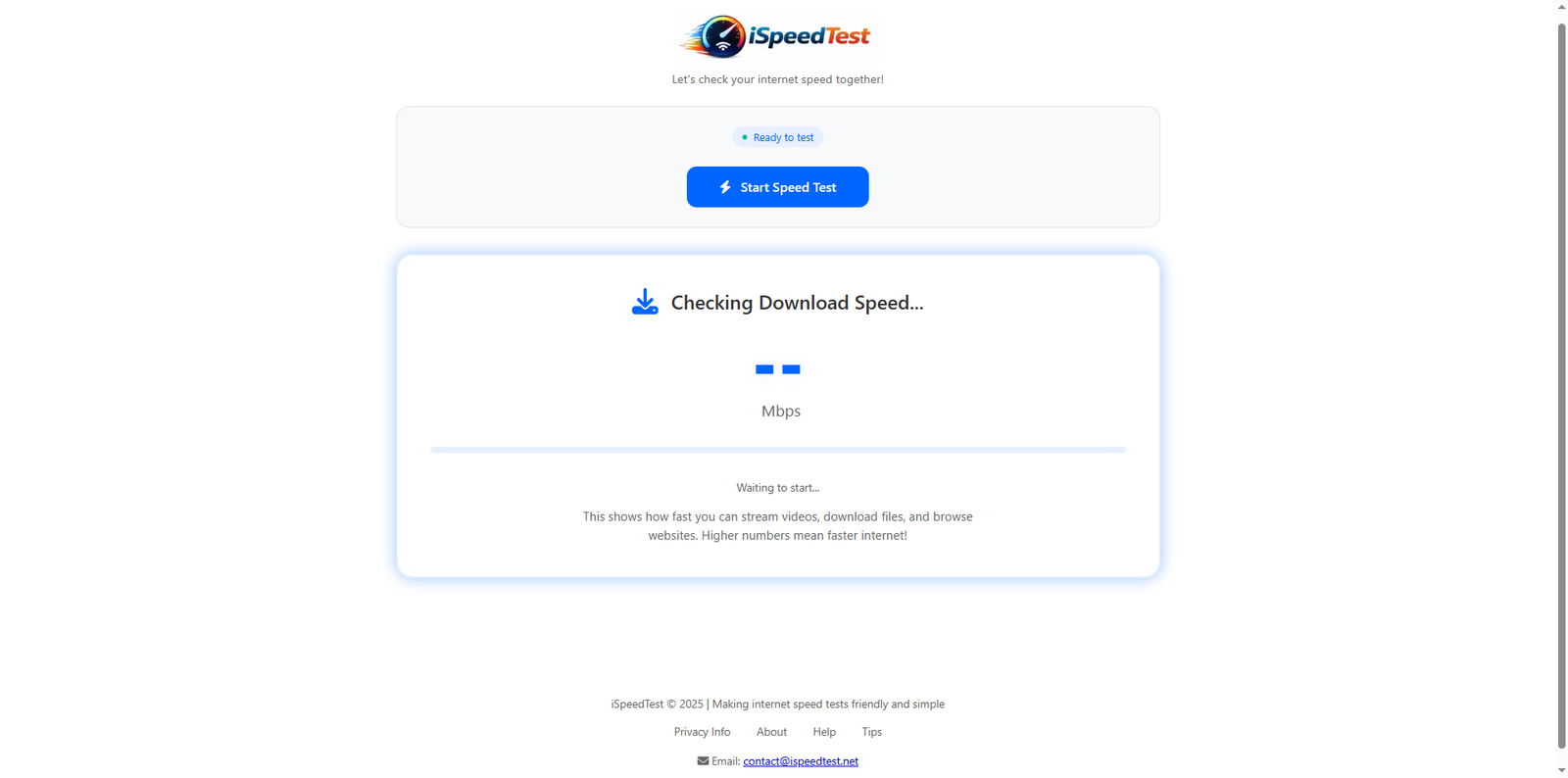 iSpeedTest – Online Internet Speed Test Platform